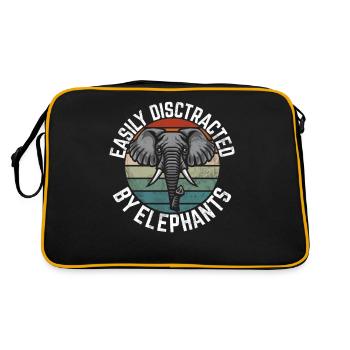 Cadeaux d’amoureux des éléphants - Sac Retro - noir/or - Dos