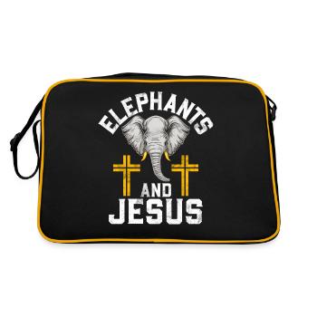 Cadeaux d’amoureux des éléphants - Sac Retro - noir/or - Dos