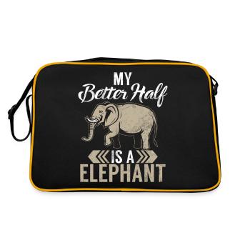 Cadeaux d’amoureux des éléphants - Sac Retro - noir/or - Dos