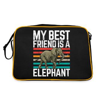 Cadeaux d’amoureux des éléphants - Sac Retro - noir/or - Dos