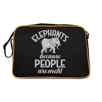 Cadeaux d’amoureux des éléphants - Sac Retro - noir/or - Dos