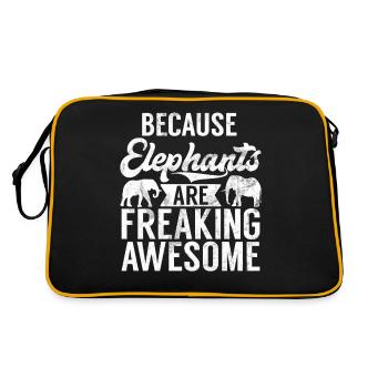 Cadeaux d’amoureux des éléphants - Sac Retro - noir/or - Dos