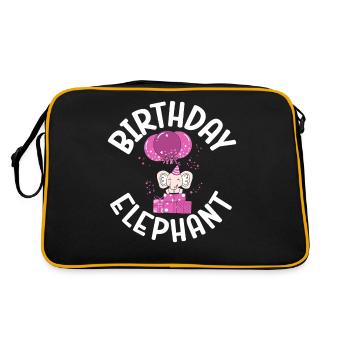 Cadeaux d’amoureux des éléphants - Sac Retro - noir/or - Dos