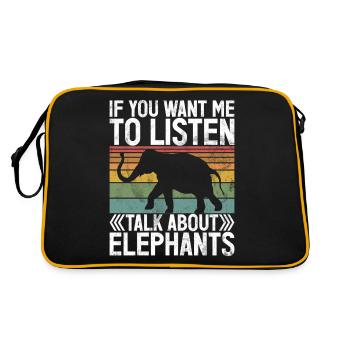 Cadeaux d’amoureux des éléphants - Sac Retro - noir/or - Dos