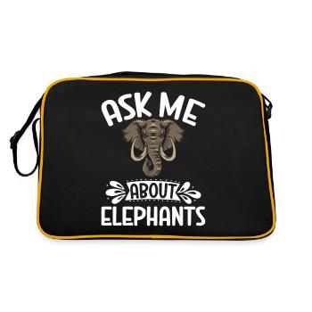 Cadeaux d’amoureux des éléphants - Sac Retro - noir/or - Dos