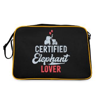 Cadeaux d’amoureux des éléphants - Sac Retro - noir/or - Dos