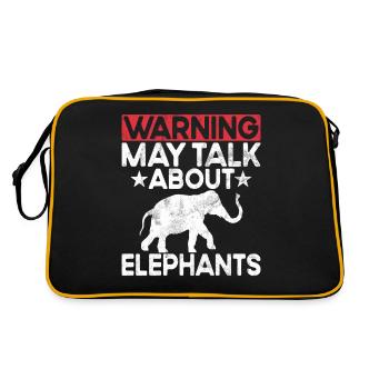 Cadeaux d’amoureux des éléphants - Sac Retro - noir/or - Dos