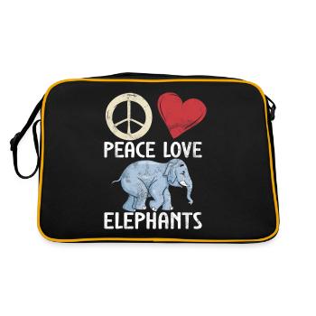 Cadeaux d’amoureux des éléphants - Sac Retro - noir/or - Dos