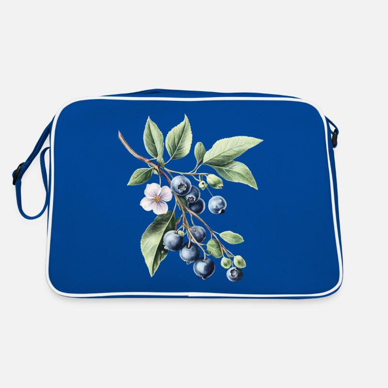 Blaubeeren Retro Tasche