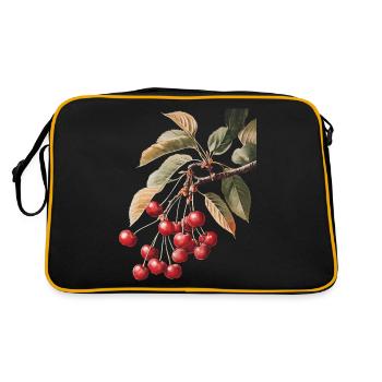 Kirsche - Retro Tasche - Schwarz/Gold - Hinten