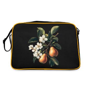 Birne - Retro Tasche - Schwarz/Gold - Hinten