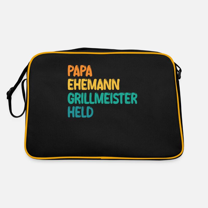 Dad Husband Grill Master Hero Retro Bag
