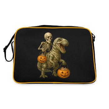 T-Rex - Retro Tasche - Schwarz/Gold - Hinten