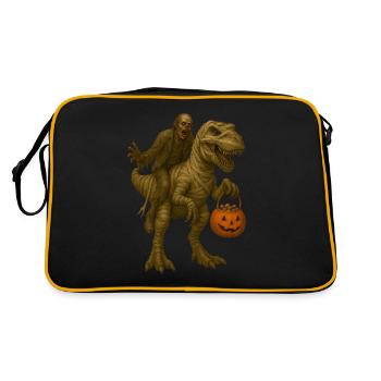 T-Rex - Retro Tasche - Schwarz/Gold - Hinten