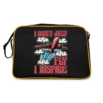 Flight Instructor I Don't Just Fly Pilot School - Retro Bag - black/gold - Back