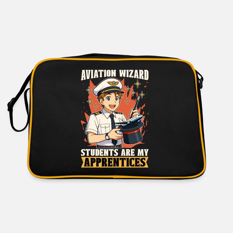 Flight Instructor Aviation Wizard Flight Trainer Retro Bag