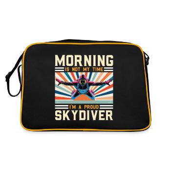 Le matin du parachutisme n’est pas mon heure, je suis parapentiste - Sac Retro - noir/or - Dos