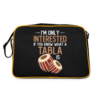 Je ne suis intéressé que si vous savez quoi - Sac Retro - noir/or - Dos