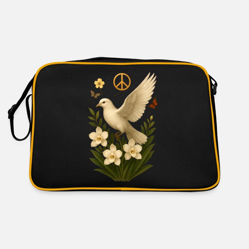 Weiße Taube Retro Tasche
