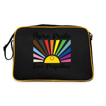 More pride, less prejudice – rainbow - Retro Bag - black/gold - Back