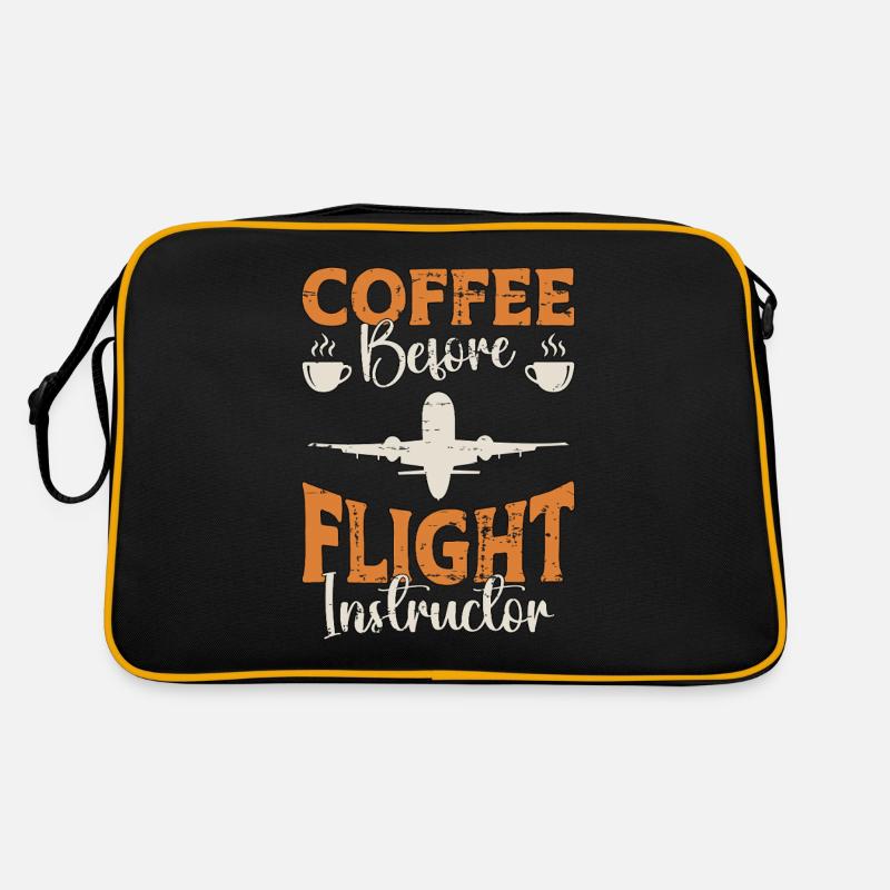 Flight Instructor Coffee Pilot School Coffee Lover Retro Bag