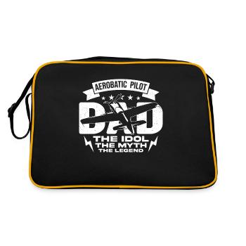 Aerobatic Pilot Dad The Idol The Glider Pilot - Retro Bag - black/gold - Back