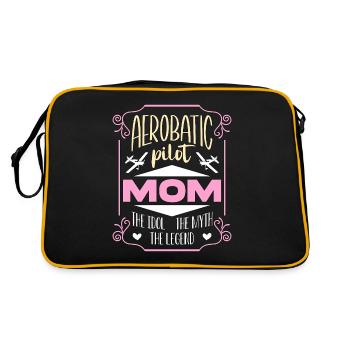 Aerobatic Pilot Mom The Idol Airplane Enthusiast - Retro Bag - black/gold - Back