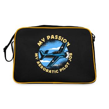 Aerobatic Pilot My Passion My Aerobatic Maneuvers - Retro Bag - black/gold - Back