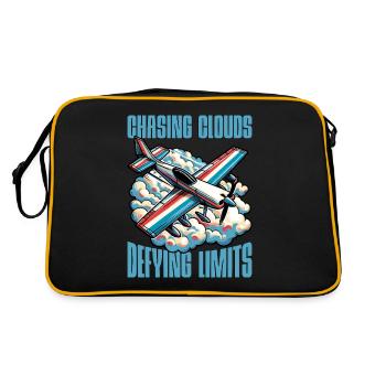 Aerobatic Pilot Chasing Clouds Defying Model Pilot - Retro Bag - black/gold - Back
