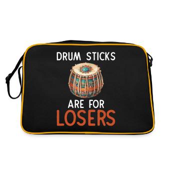 Les baguettes de tambour sont pour les perdants, le tabla - Sac Retro - noir/or - Dos