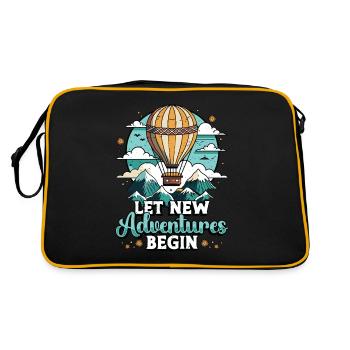 Montgolfière Laissez de nouvelles aventures en montgolfière - Sac Retro - noir/or - Dos