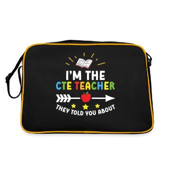 I am the cte teacher you will tell you about - Retro Bag - black/gold - Back