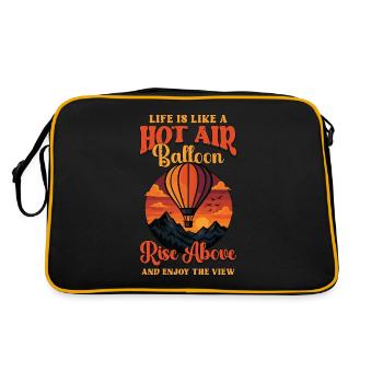 La vie en montgolfière est comme celle d’un montgolfière - Sac Retro - noir/or - Dos