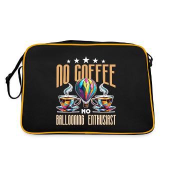 Passionné de montgolfière Pas de café pas de pilote de ballon - Sac Retro - noir/or - Dos
