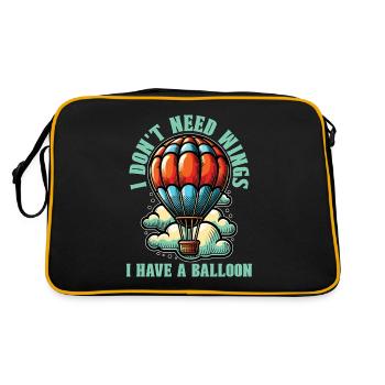 Montgolfière Je n’ai pas besoin d’ailes Aérostier - Sac Retro - noir/or - Dos
