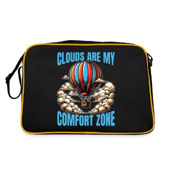 Les nuages en montgolfière sont mon confort aviation - Sac Retro - noir/or - Dos