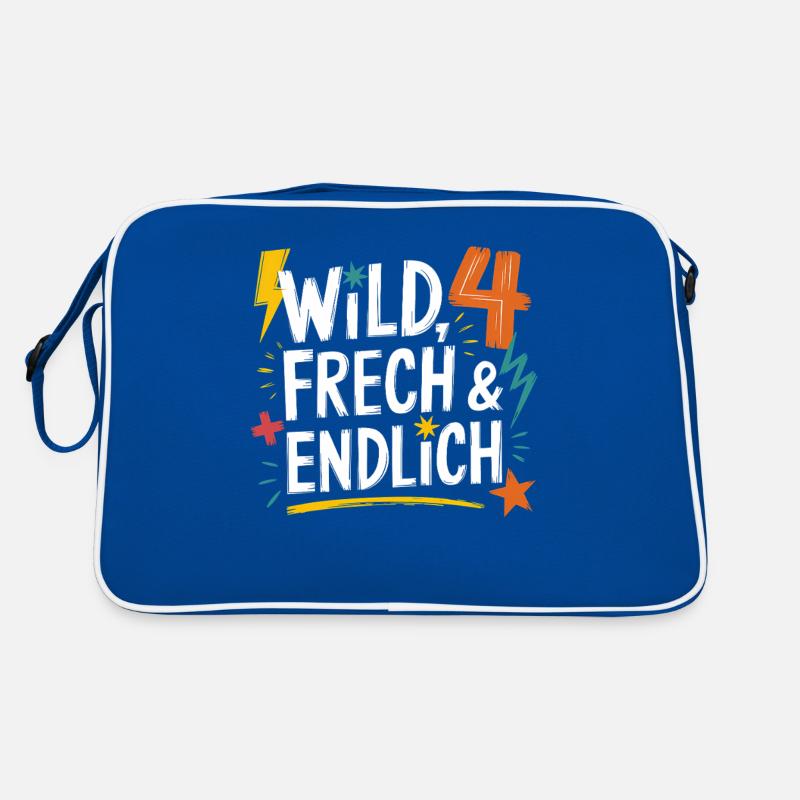Wild, Cheeky & Finally 4 Years 4th Birthday Retro Bag