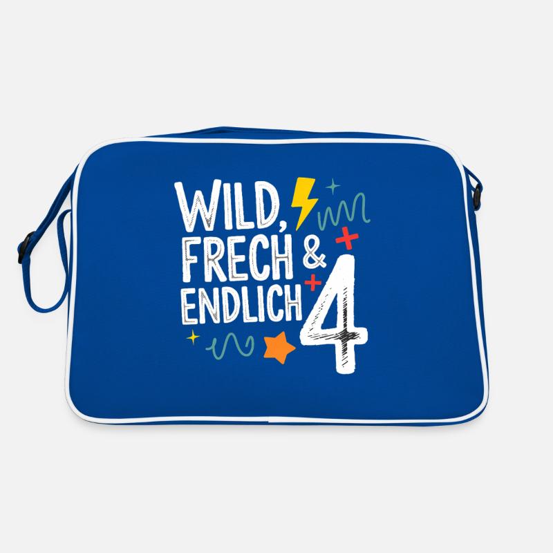 Wild, Cheeky & Finally 4 Years 4th Birthday Retro Bag