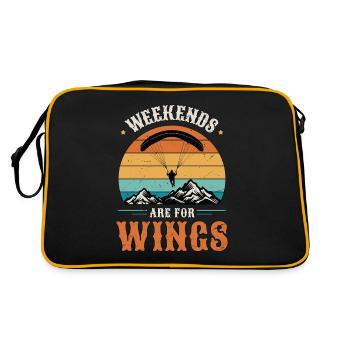 Les week-ends de parapente sont pour le parachutisme d’ailes - Sac Retro - noir/or - Dos