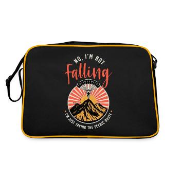 Parapente Non Je ne tombe pas, Je ne fais que du parachutisme - Sac Retro - noir/or - Dos