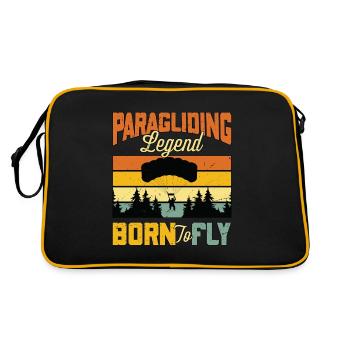 Parapente Légende du parapente Born To Fly Parachutiste - Sac Retro - noir/or - Dos
