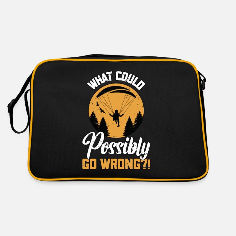 Paragliding What Could Possibly Go Wrong Skydiver Retro Bag