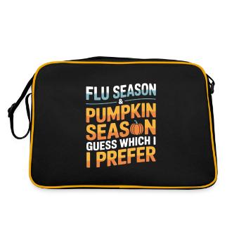 Saison de la grippe et saison des citrouilles Infirmière aux épices de citrouille - Sac Retro - noir/or - Dos