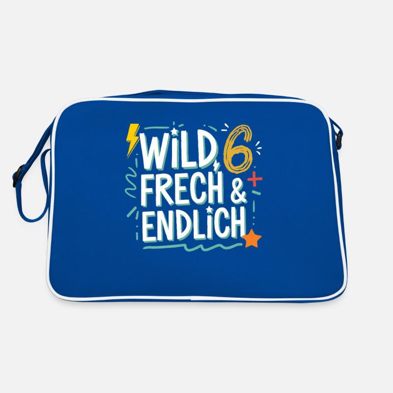 Sauvage, effronté et enfin 6 ans 6e anniversaire Sac Retro