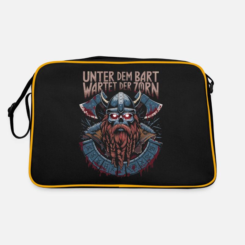 Evil Old Man Viking Under The Beard Wrath Retro Bag