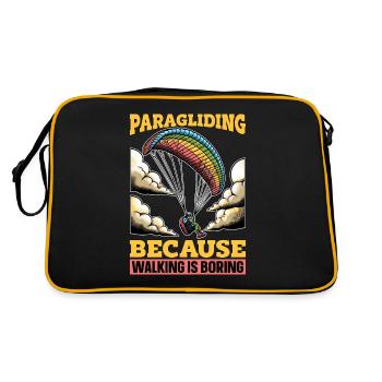 Parapente parce que marcher c’est ennuyer Parachutisme - Sac Retro - noir/or - Dos