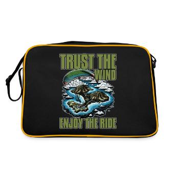 Parapente Trust The Wind Enjoy The Ride Parachutiste - Sac Retro - noir/or - Dos