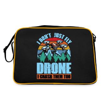Drone Enthusiast I Don't Just Fly Drone Quadcopter - Retro Bag - black/gold - Back