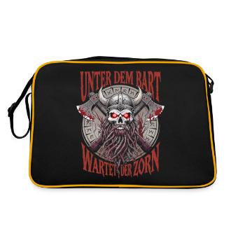 Evil Old Man Viking Under The Beard Wrath - Retro Bag - black/gold - Back