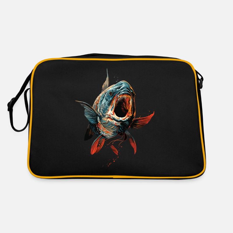 Angling Catch Fish carp fish Karpfen Retro Bag